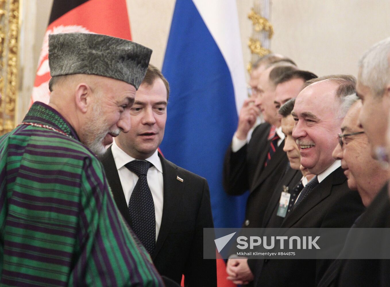 Dmitry Medvedev meets with Hamid Karzai