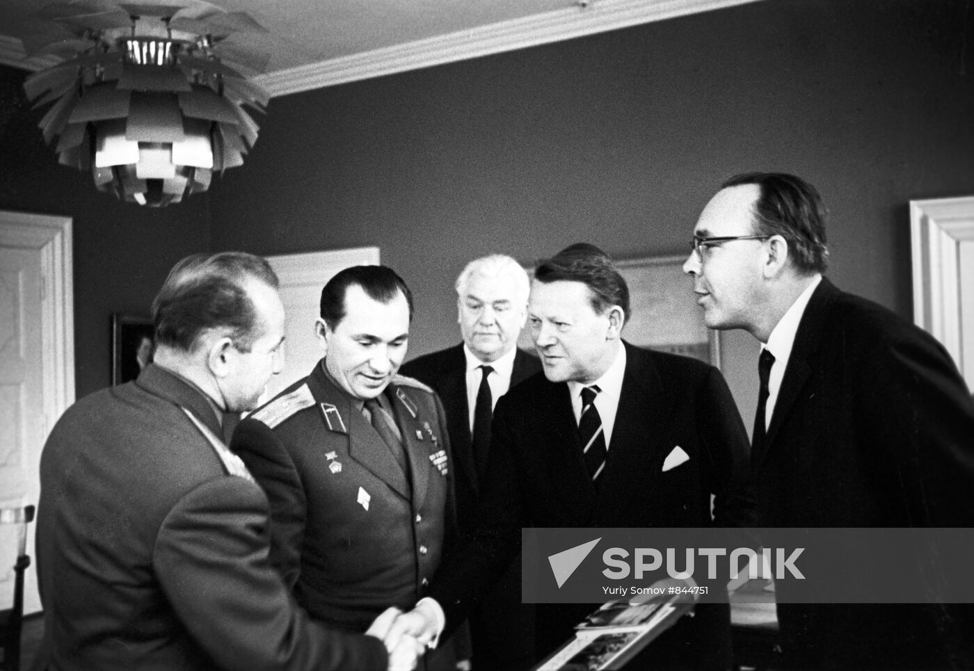 Soviet cosmonauts Alexei Leonov and Pavel Belyayev visits Denmark