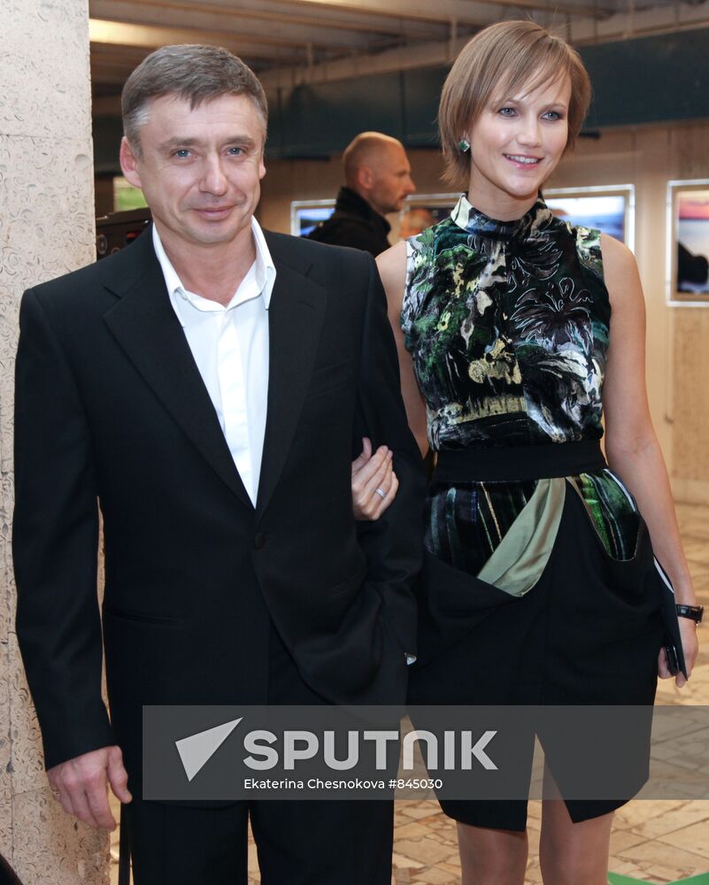 Actor Anton Tabakov with spouse Anzhelika