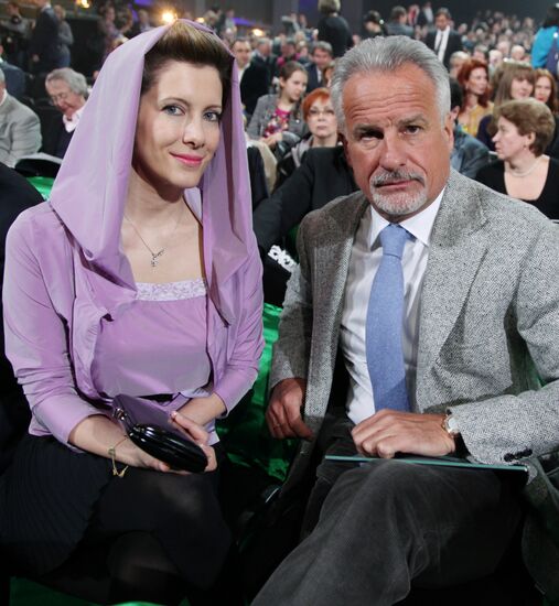 Sergei Yastrzhembsky with spouse Anastasia