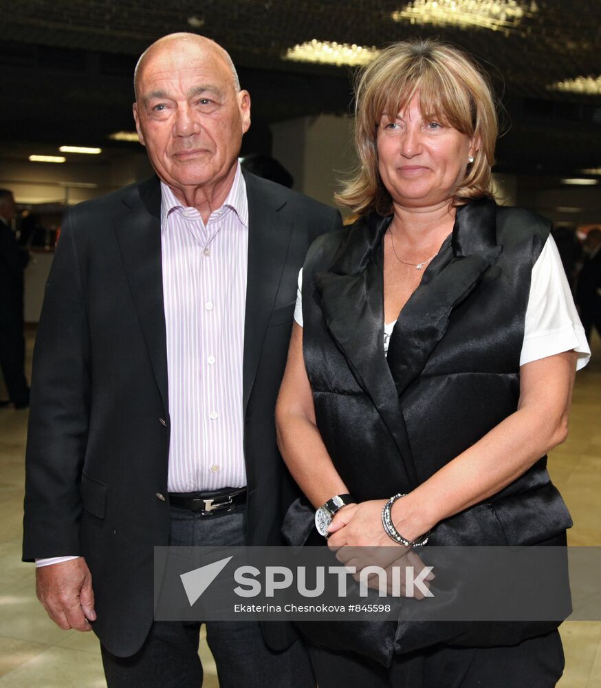 Vladimir Pozner with wife Nadezhda Solovyova
