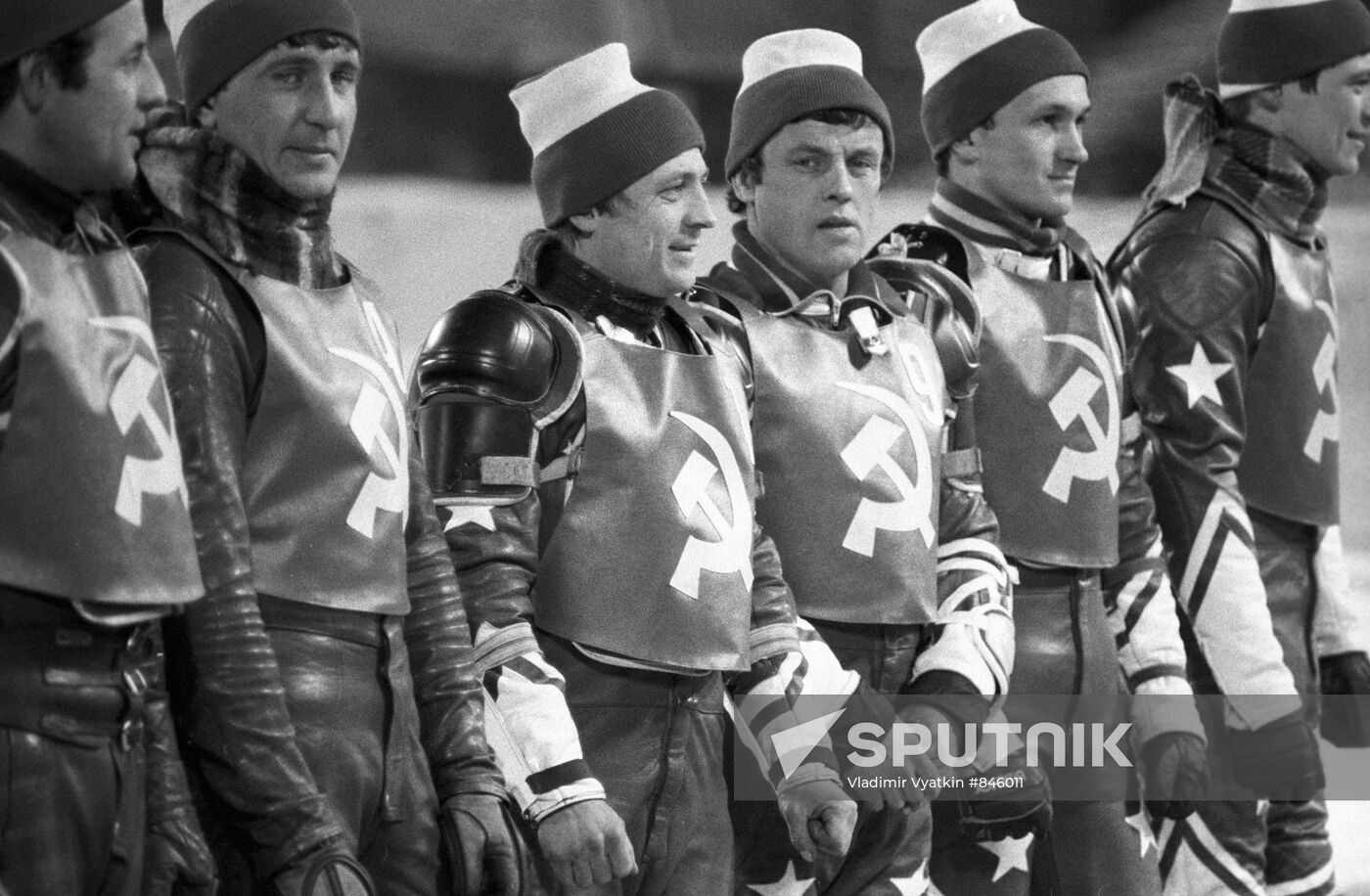 Members of USSR national speedway team