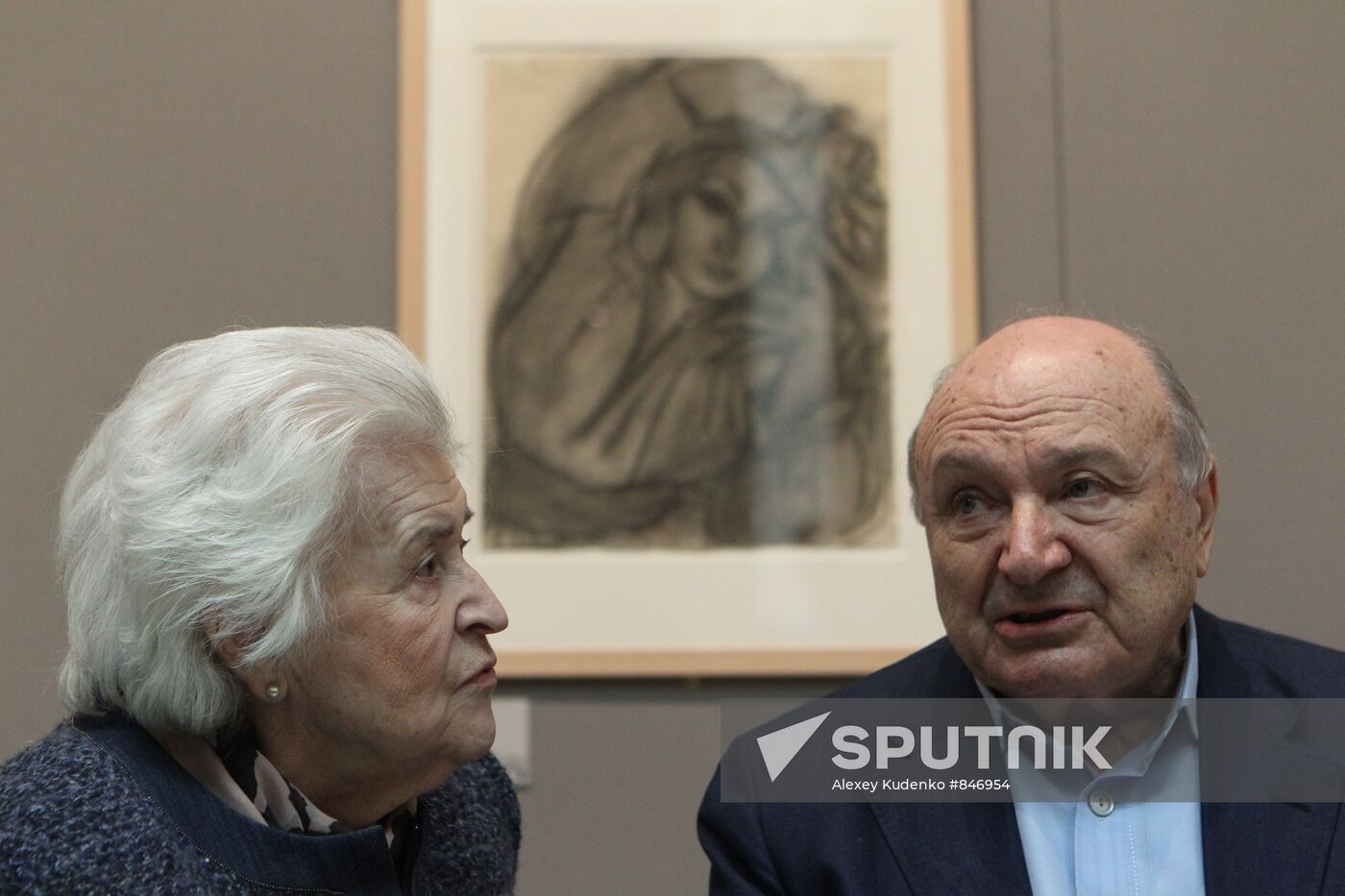 Mikhail Zhvanetsky and Irina Antonova