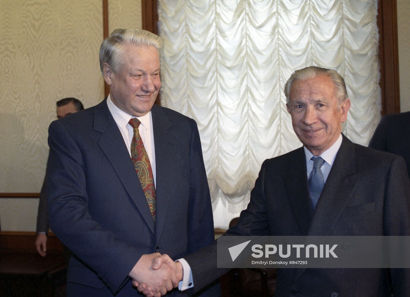 Boris Yeltsin and Juan Antonio Samaranch