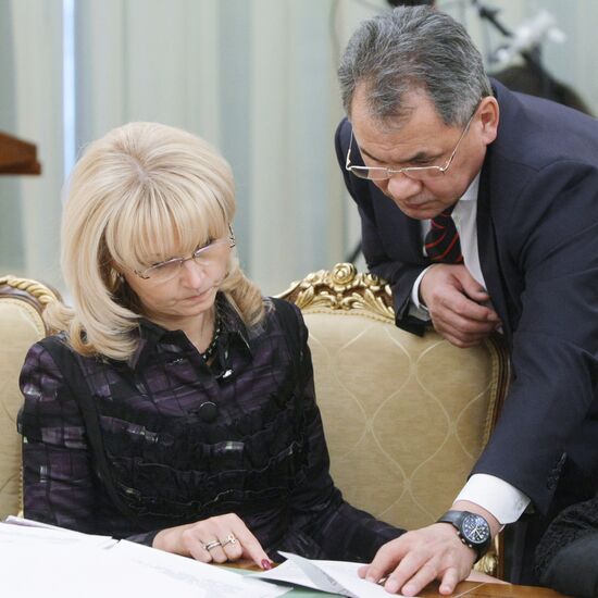 Tatiana Golikova and Sergei Shoigu