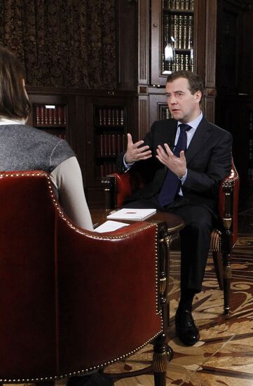 Dmitry Medvedev gives interview to Vedomosti newspaper