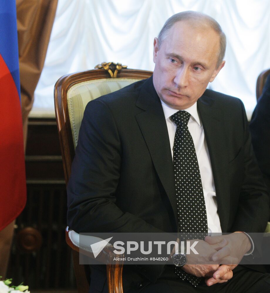 Prime Minister Vladimir Putin meets with Yves Leterme