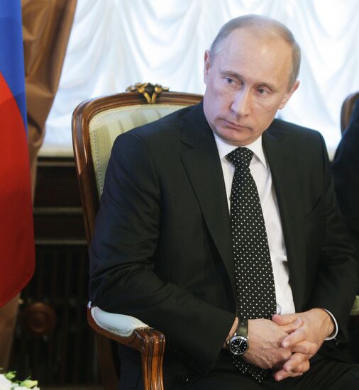 Prime Minister Vladimir Putin meets with Yves Leterme