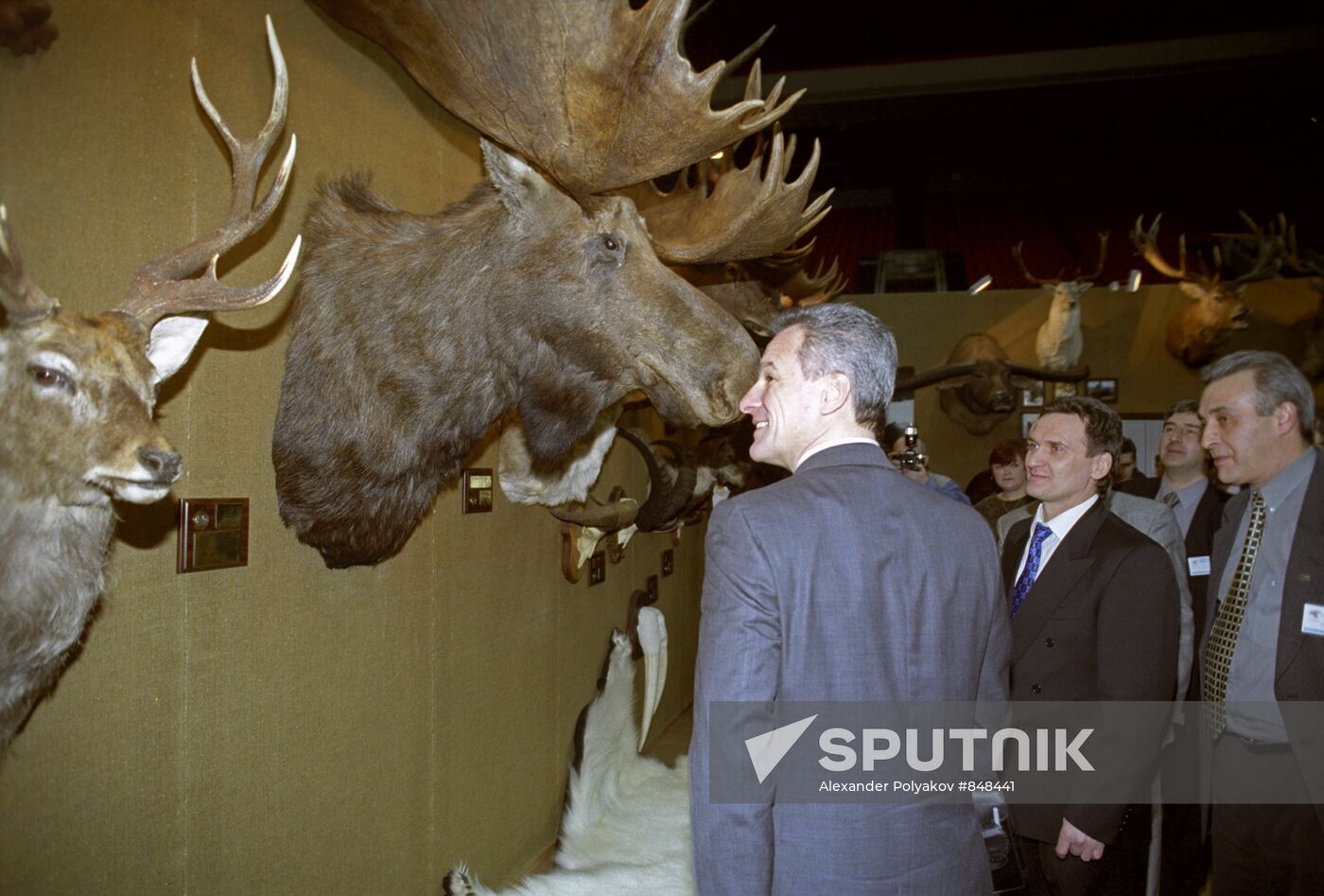 Sergei Yastrzhembsky attends exhibition