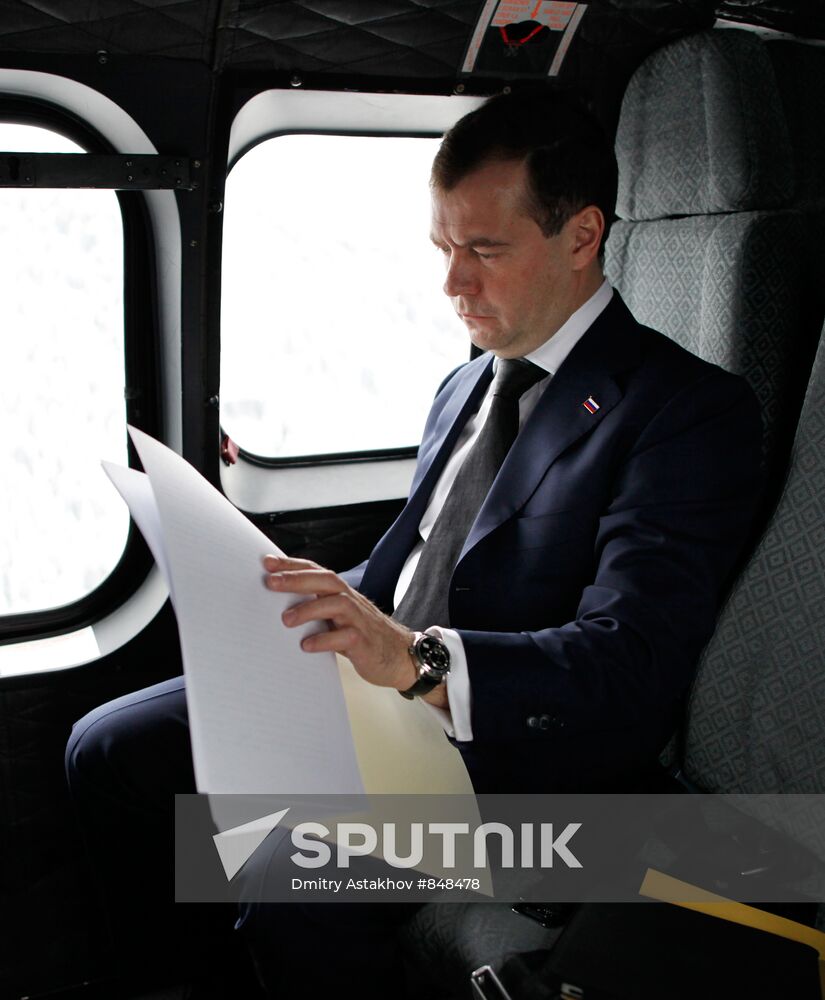 Dmitry Medvedev arrives in Switzerland to attend Economic Forum