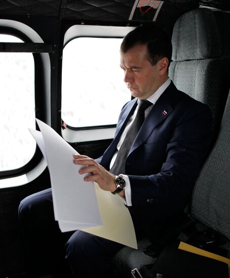 Dmitry Medvedev arrives in Switzerland to attend Economic Forum