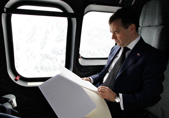 Dmitry Medvedev arrives in Switzerland to attend Economic Forum