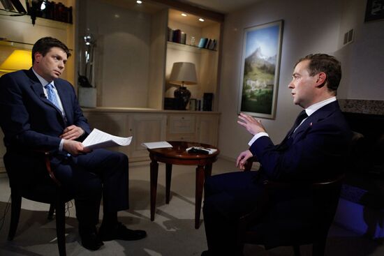 Dmitry Medvedev attends World Economic Forum in Davos