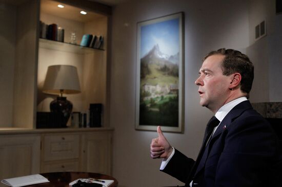 Dmitry Medvedev attends World Economic Forum in Davos