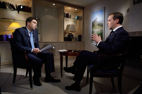 Dmitry Medvedev attends World Economic Forum in Davos