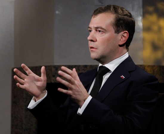 Dmitry Medvedev attends World Economic Forum in Davos