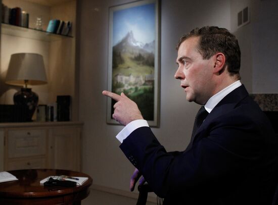 Dmitry Medvedev attends World Economic Forum in Davos