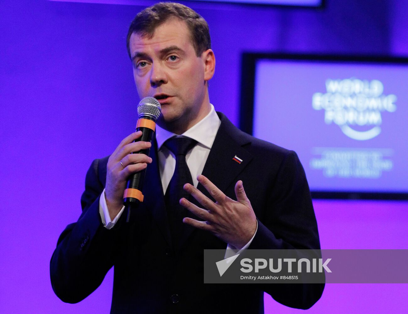 Dmitry Medvedev attends World Economic Forum in Davos
