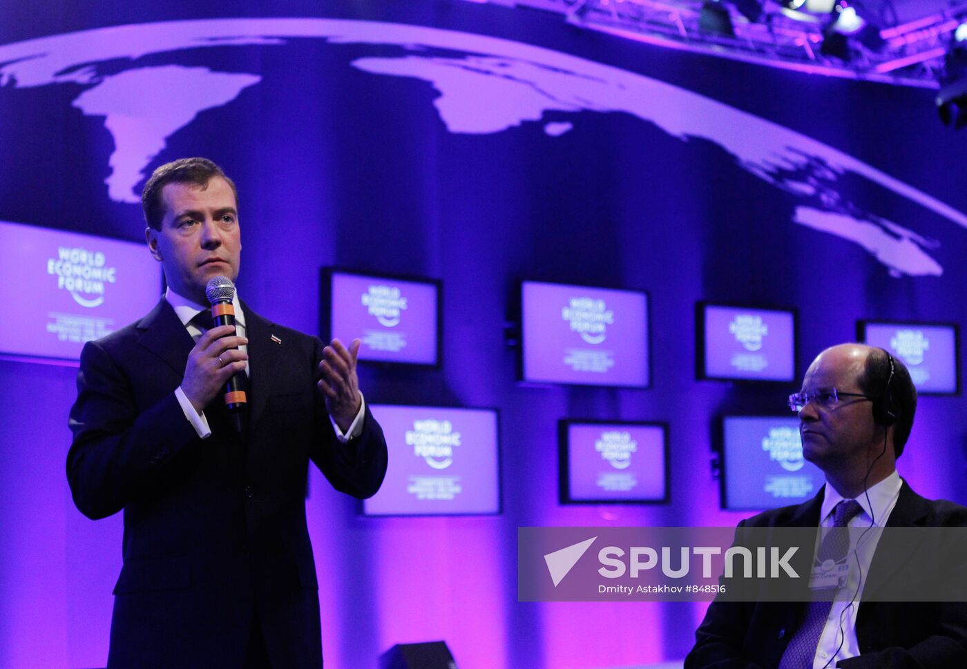 Dmitry Medvedev attends World Economic Forum in Davos