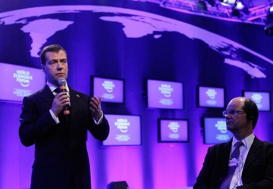 Dmitry Medvedev attends World Economic Forum in Davos