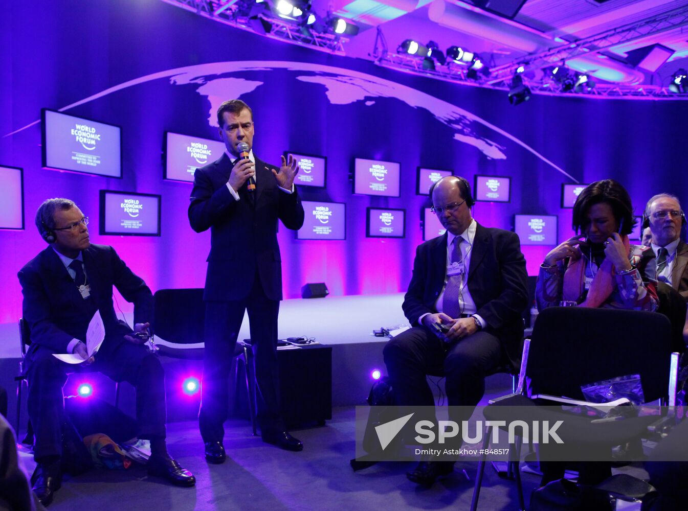 Dmitry Medvedev attends World Economic Forum in Davos