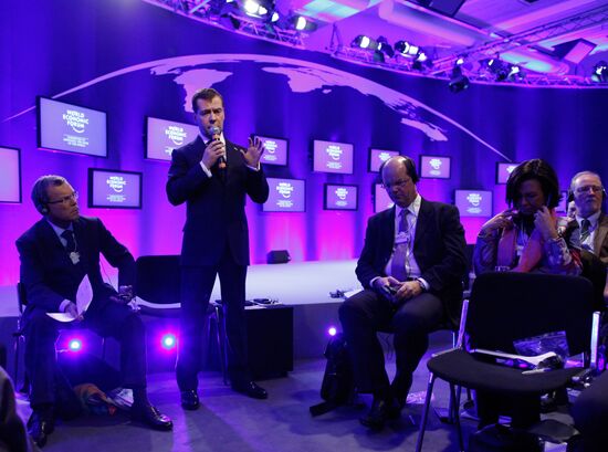 Dmitry Medvedev attends World Economic Forum in Davos
