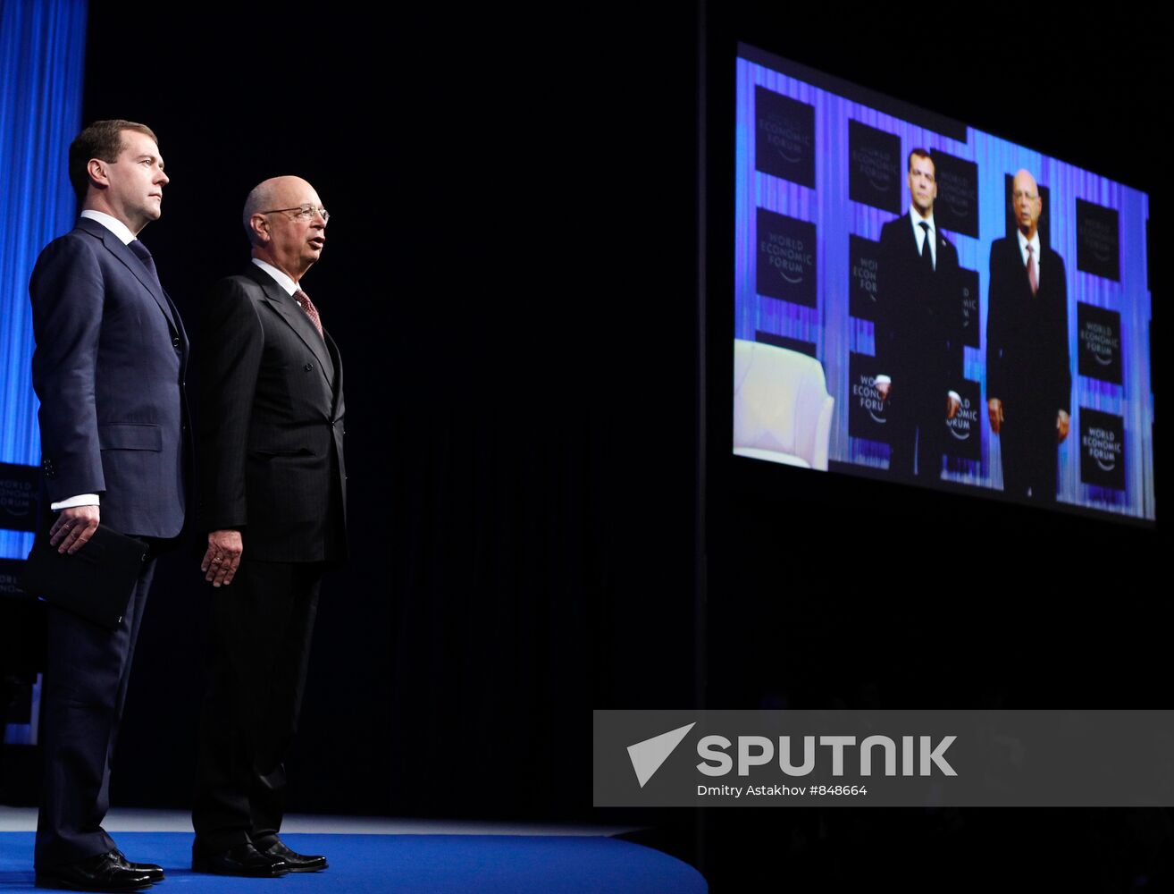 Dmitry Medvedev attends World Economic Forum in Davos