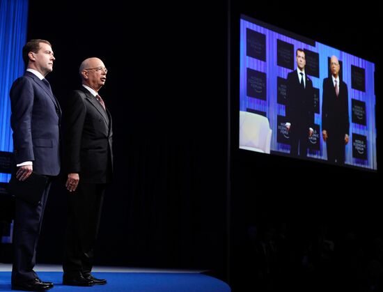 Dmitry Medvedev attends World Economic Forum in Davos