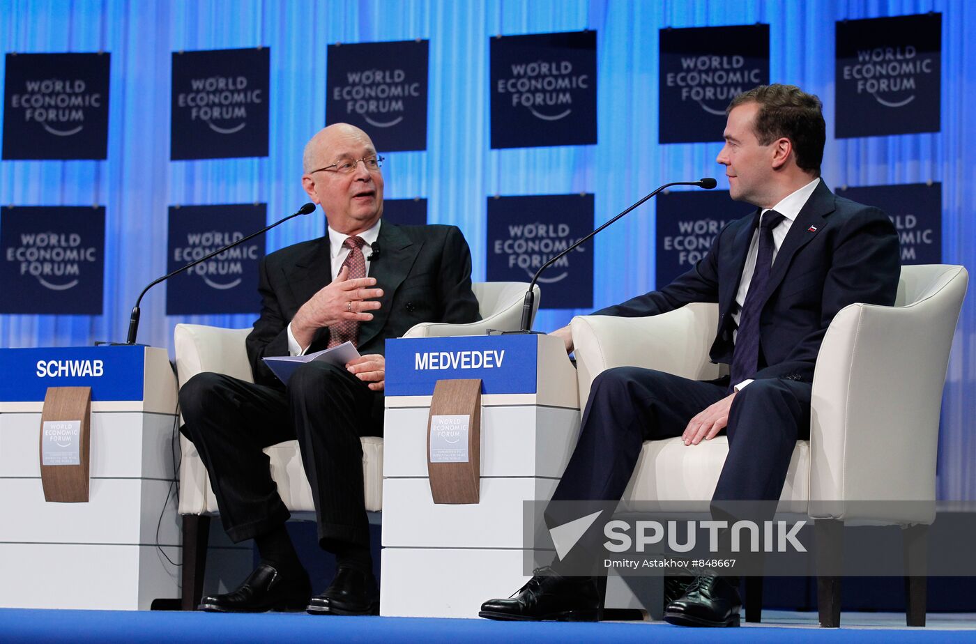 Dmitry Medvedev attends World Economic Forum in Davos