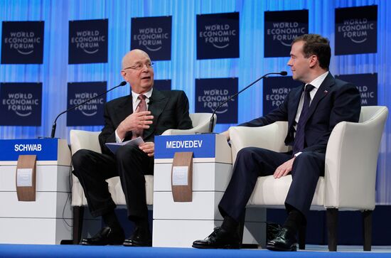 Dmitry Medvedev attends World Economic Forum in Davos
