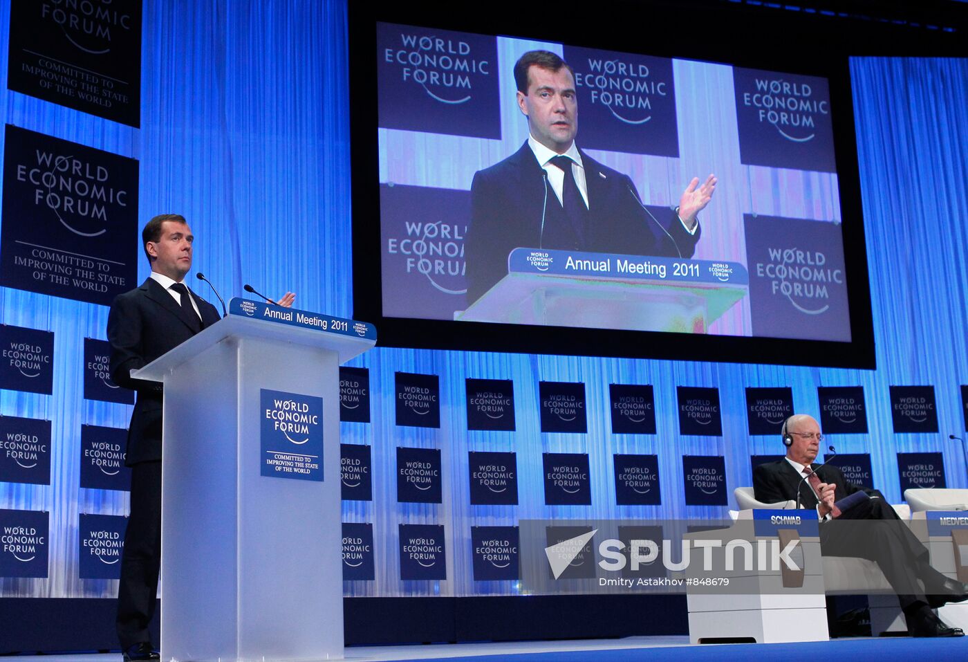 Dmitry Medvedev attends World Economic Forum in Davos