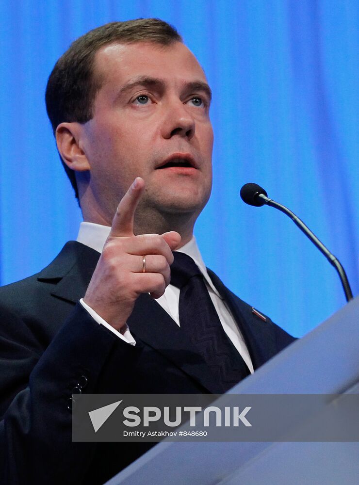 Dmitry Medvedev attends World Economic Forum in Davos