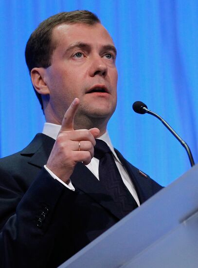 Dmitry Medvedev attends World Economic Forum in Davos