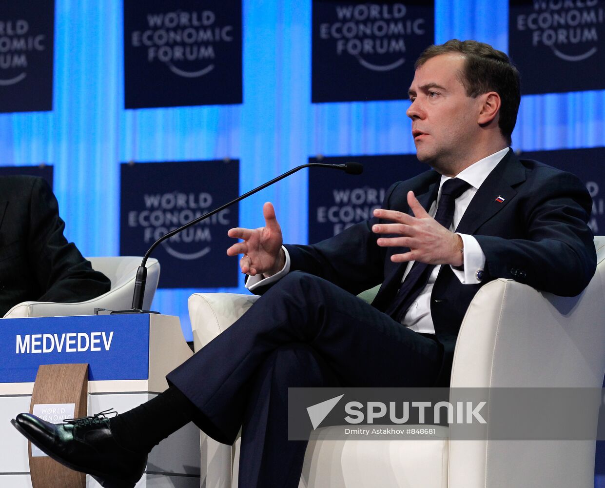 Dmitry Medvedev attends World Economic Forum in Davos