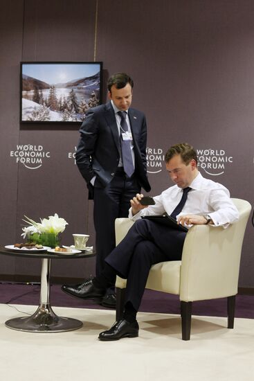 Dmitry Medvedev attends World Economic Forum in Davos