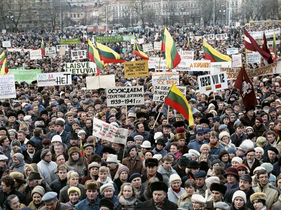 Vilnius residents attend rally