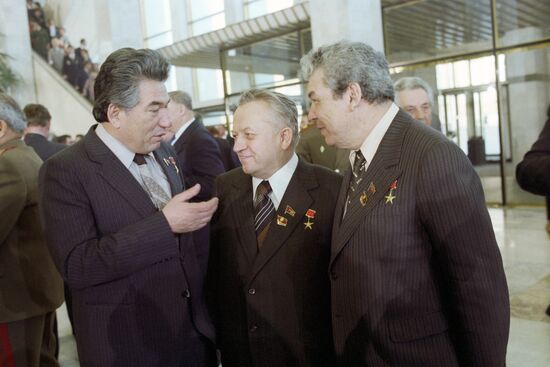 Chyngyz Aitmatov, Ivan Shemyakin, and Mustay Karim