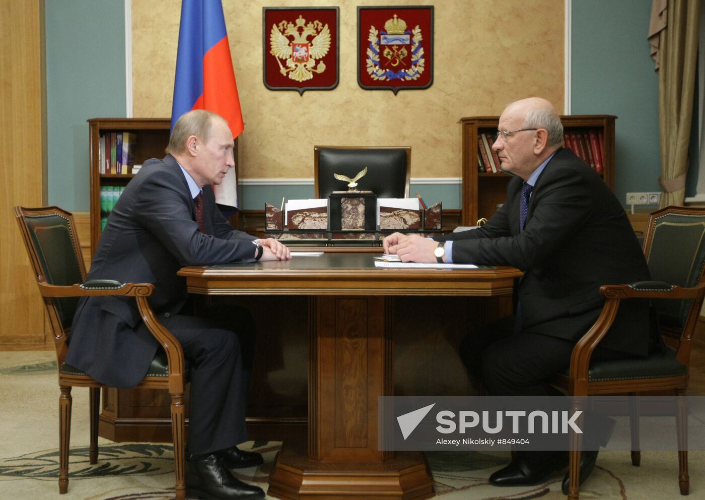 Vladimir Putin meets with Yury Berg