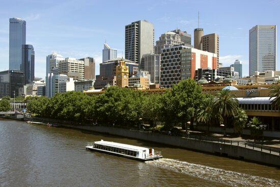 View of Melbourne from Yarra River