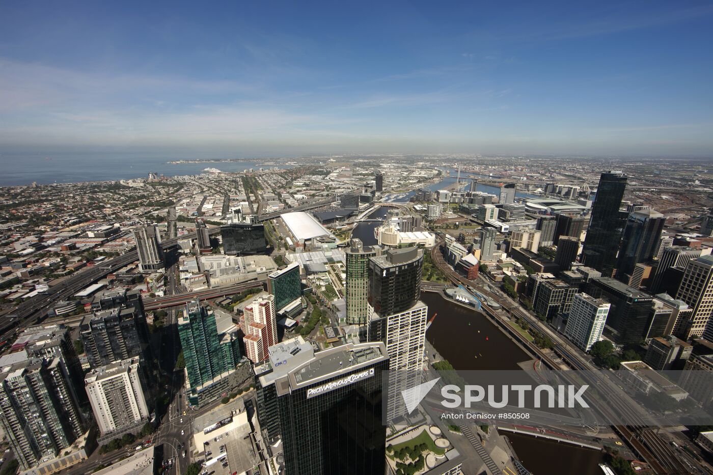View of Melbourne from skyscraper Eureka Tower