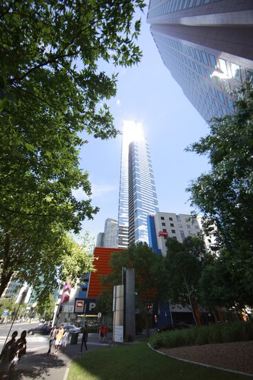 Eureka Tower,a skyscraper in Melbourne