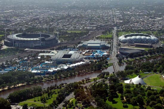 View of Melbourne from skyscraper Eureka Tower