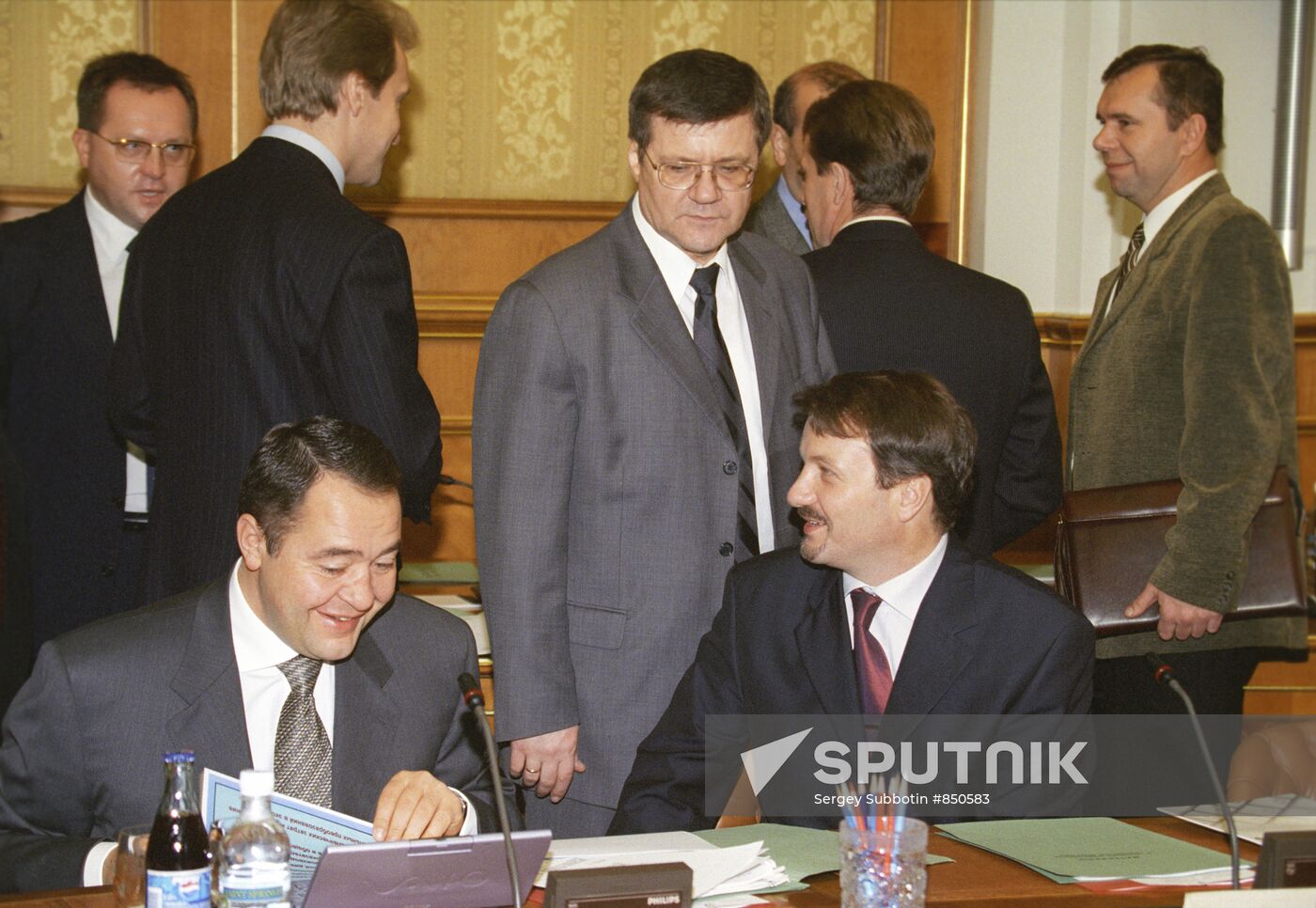 Mikhail Lesin, Yuri Chayka, and German Gref