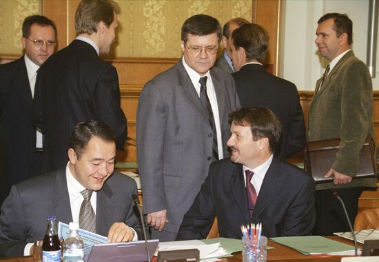 Mikhail Lesin, Yuri Chayka, and German Gref