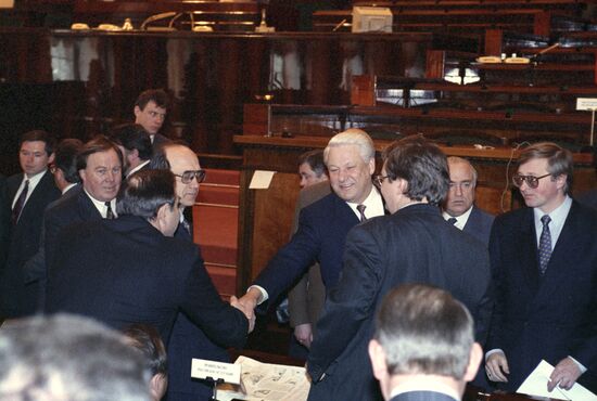 B. Yeltsin and members of the Government