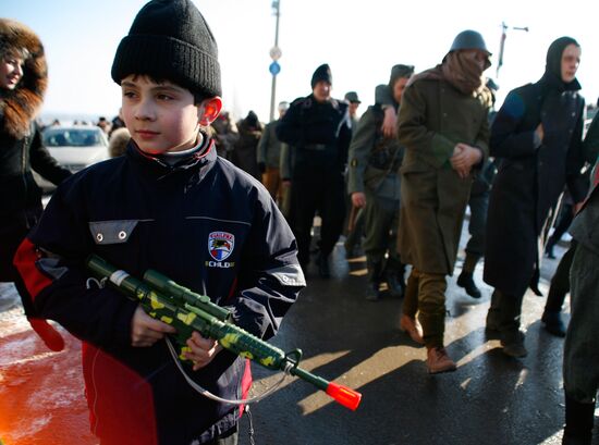 Reenactment of Field Marshall Paulus' surrender