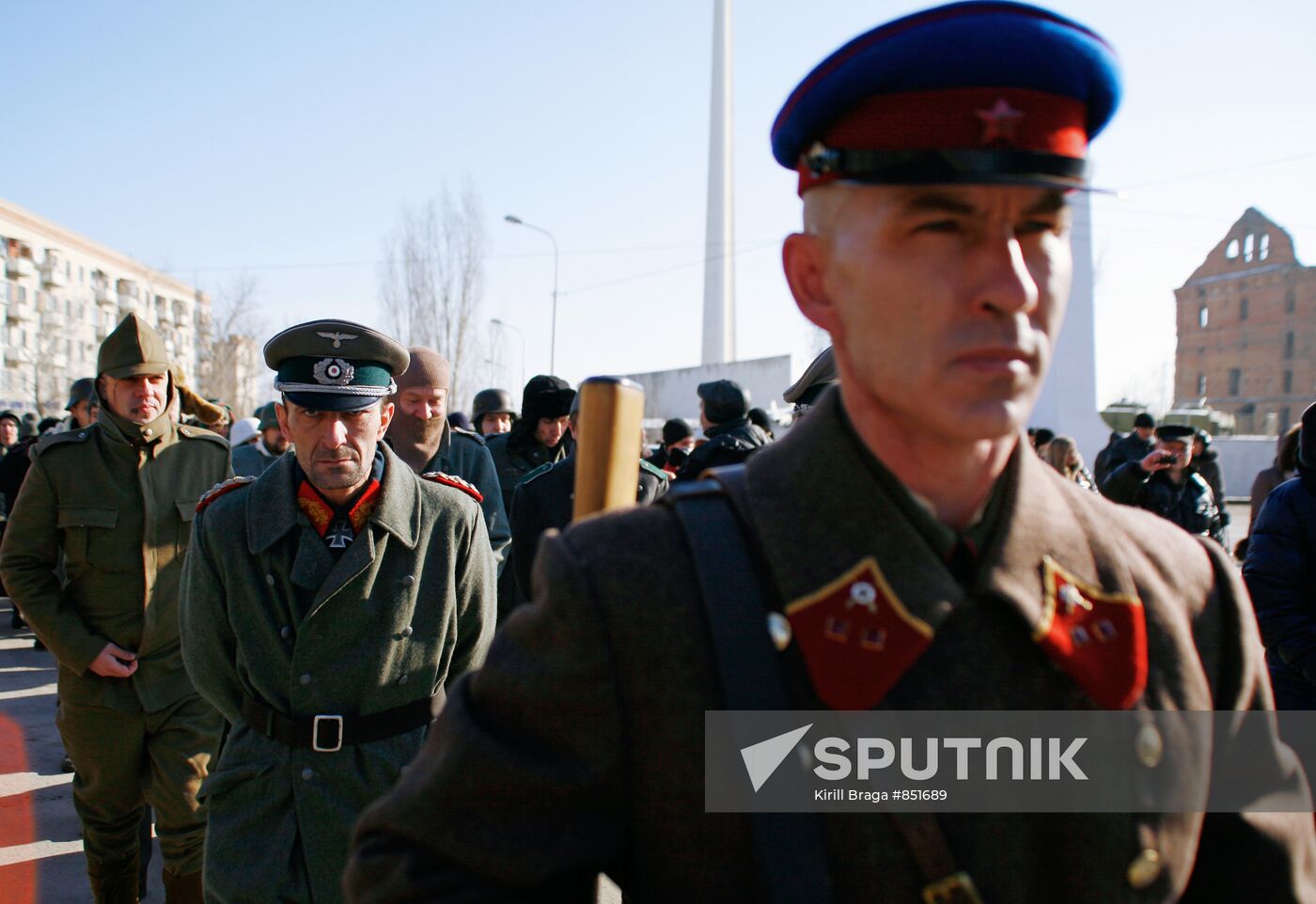 Reenactment of Field Marshall Paulus' surrender