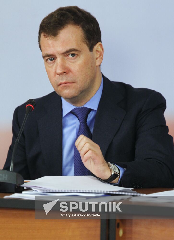 Dmitry Medvedev on working trip to Arzamas