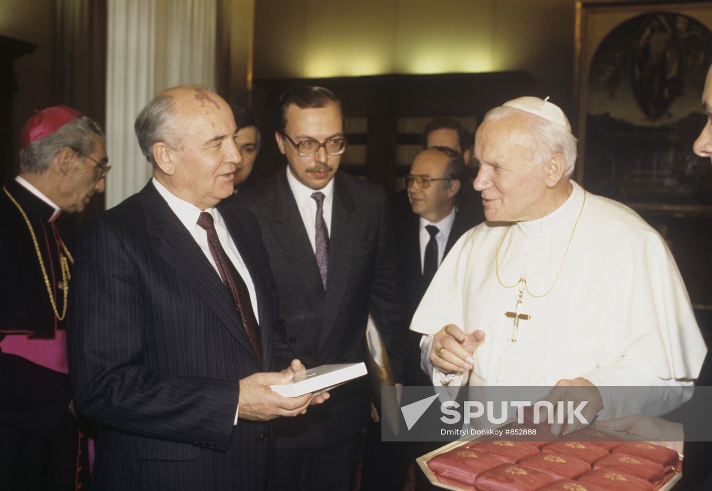 Pope John Paul II and Mikhail Gorbachev
