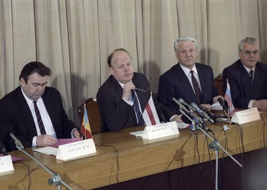 Boris Yeltsin at CIS summit